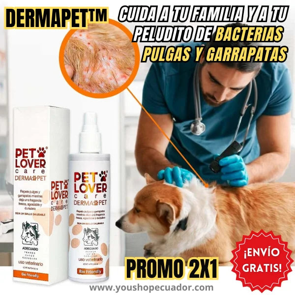 DERMAPET™ Spray bioamigable de ultra protección dérmica en mascotas + PROMO 2X1 🎁