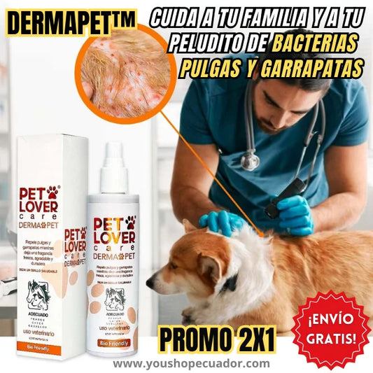 DERMAPET™ Spray bioamigable de ultra protección dérmica en mascotas + PROMO 2X1 🎁