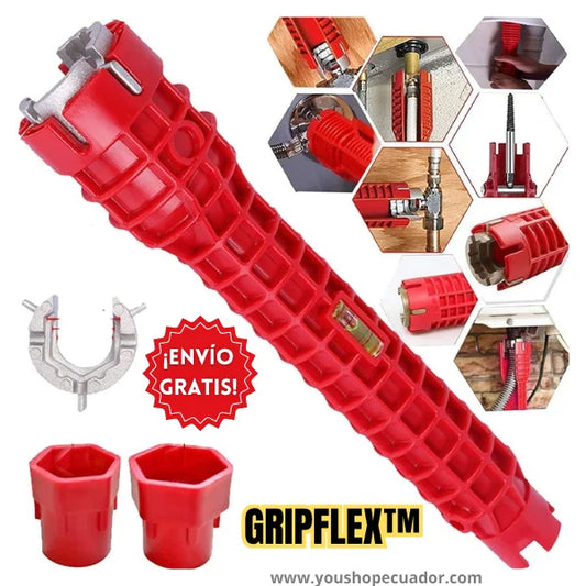 GripFlex™ Llave Universal para ajuste de grifos con fugas y adaptaciones imposibles