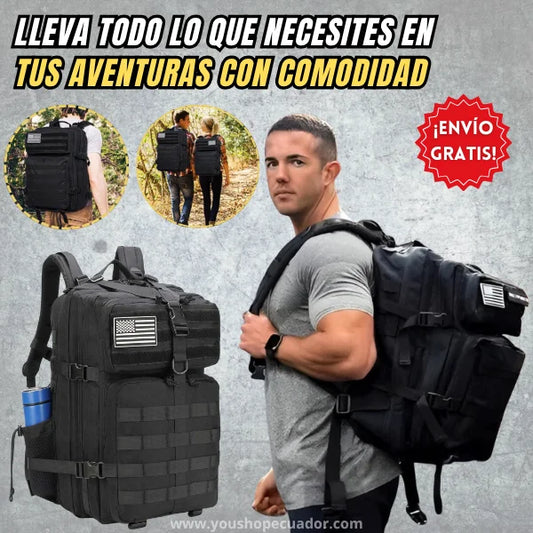 MOCHILA TÁCTICA MILITAR Construida para durar en entornos extremos y llevar todo con comodidad