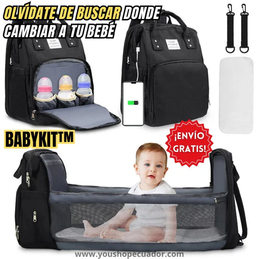 BabyKit™ Mochila pañalera 3 en 1 para moverte sin complicaciones