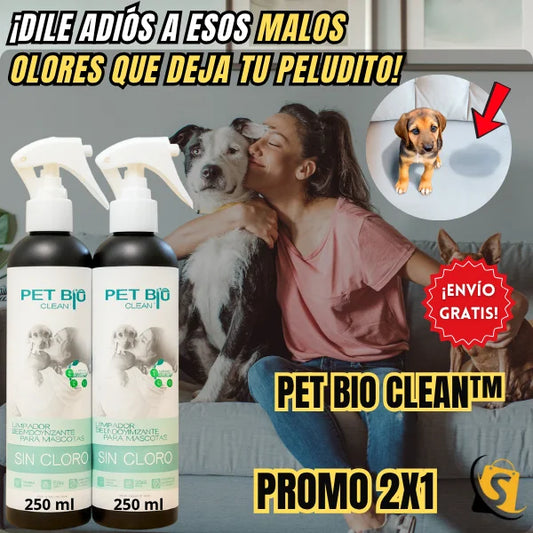 PET BIO CLEAN™ ORIGINAL Limpiador Desinfectante destructor de orina y malos olores + PROMO 2X1 🎁