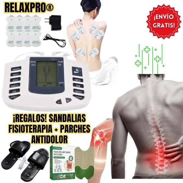 RELAXPRO™ Liberador de presión muscular y articular + REGALOS (Sandalias Fisioterapia + Parches Antidolor) 🎁