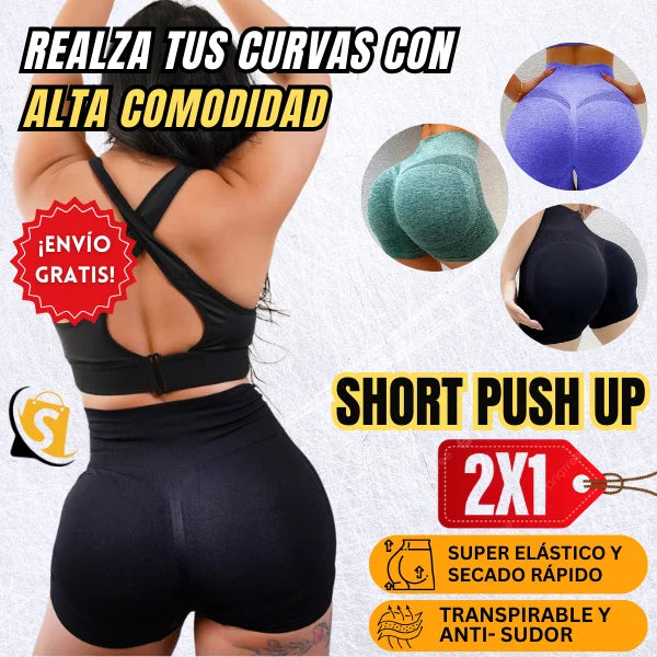 2x1 SHORT PUSH UP LEVANTA COLA ¡MÁXIMA COMODIDAD!