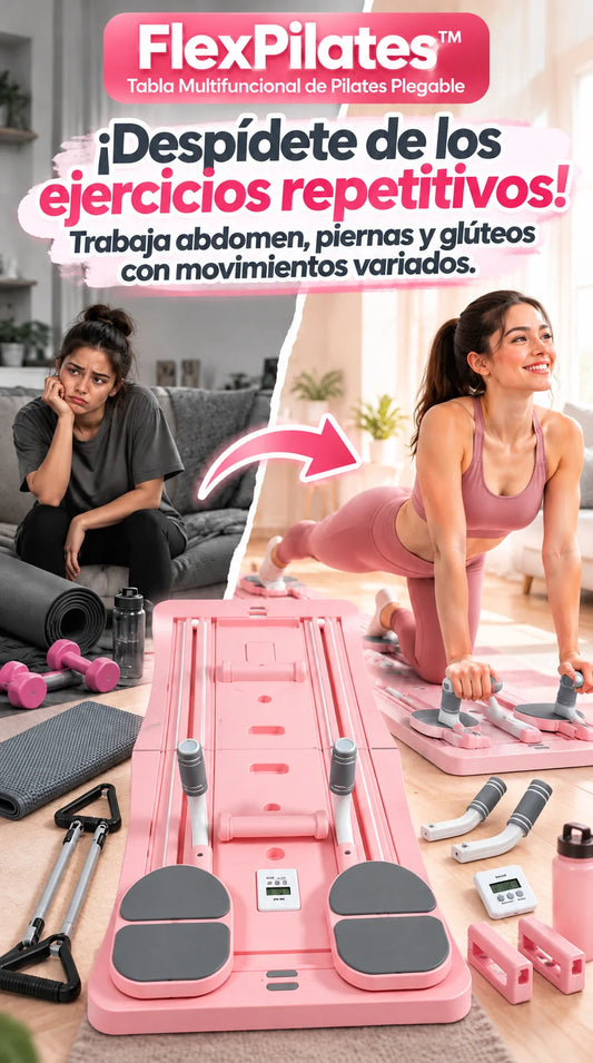 FlexPilates™ Tabla Multifuncional de Pilates Plegable