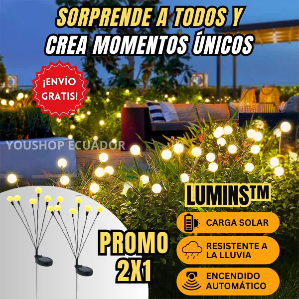 LUMINS Luces Solares tipo Luciérnaga + PROMOCIÓN 2X1