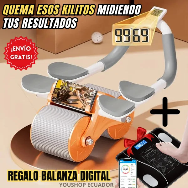 SUPER RODILLO ABDOMINAL INTELIGENTE + REGALO BALANZA DIGITAL 🎁