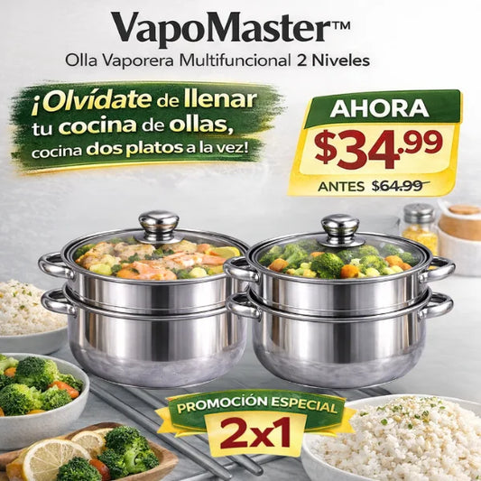 VapoMaster™ Olla Vaporera Multifuncional 2 niveles