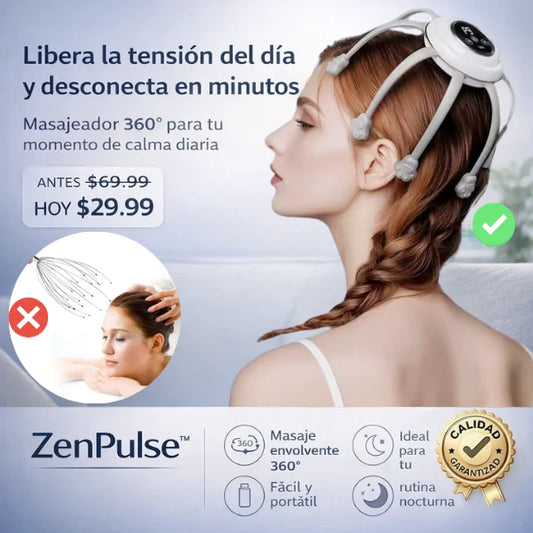 ZenPulse™ Masajeador de cabeza