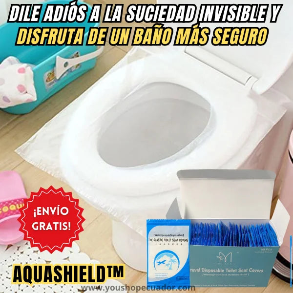 Caja de 50 cubiertas protectoras de inodoro para un baño libre de infecciones