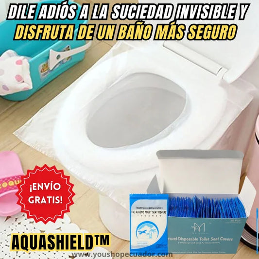Caja de 50 cubiertas protectoras de inodoro para un baño libre de infecciones