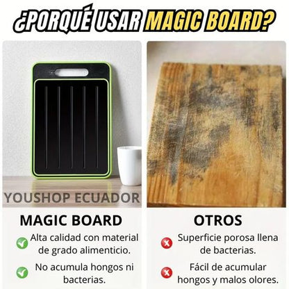 MAGIC BOARD Tabla Multiuso 4 en 1 (Corta, Descongela, Muele, y Afila)