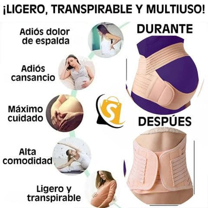 MAGIC BAND Faja de apoyo ergonómica para embarazo 3 en 1