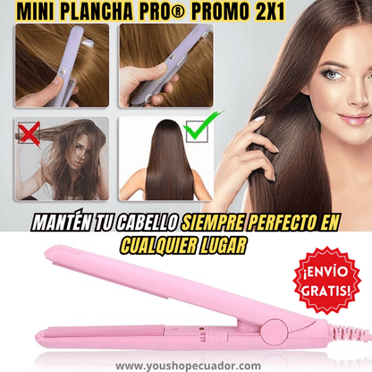 Mini Plancha Pro® Alisados perfectos y rizos definidos para resaltar tu belleza + PROMO 2X1 🎁
