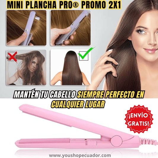 Mini Plancha Pro® Alisados perfectos y rizos definidos para resaltar tu belleza + PROMO 2X1 🎁