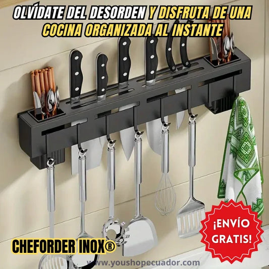 Soporte Organizador Inoxidable de utensilios de Cocina