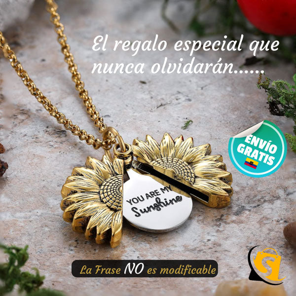 🌻NUEVO COLLAR GIRASOL TIPO MEDALLÓN ANTI-ESTRÉS + ENVÍO GRATIS