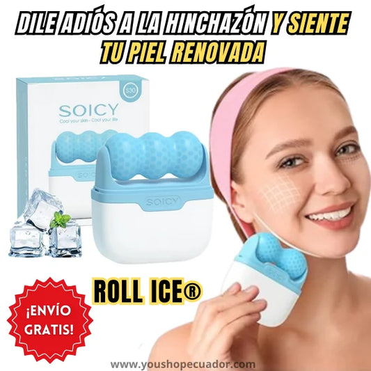 ROLL ICE® – Rodillo de Masaje frío que refresca, desinflama y revitaliza tu piel al instante.